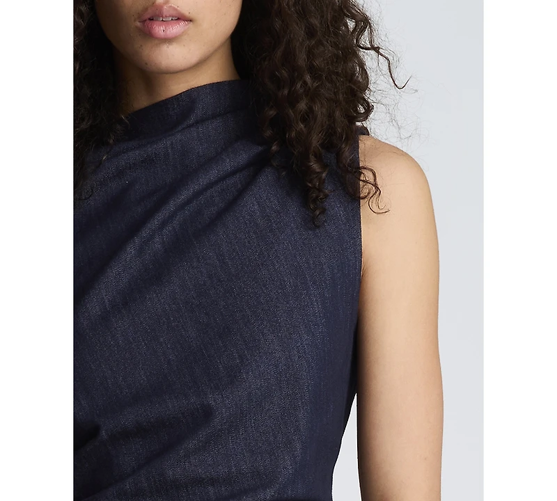 Kenneth Cole Women's Sleeveless Mock Neck Mini Dress