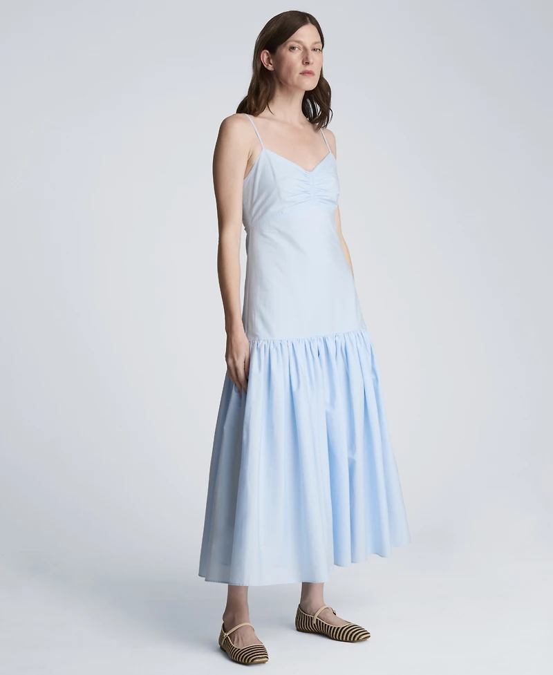 Kenneth Cole Women's Sweetheart Neck Bubble Flounce Midi Dress