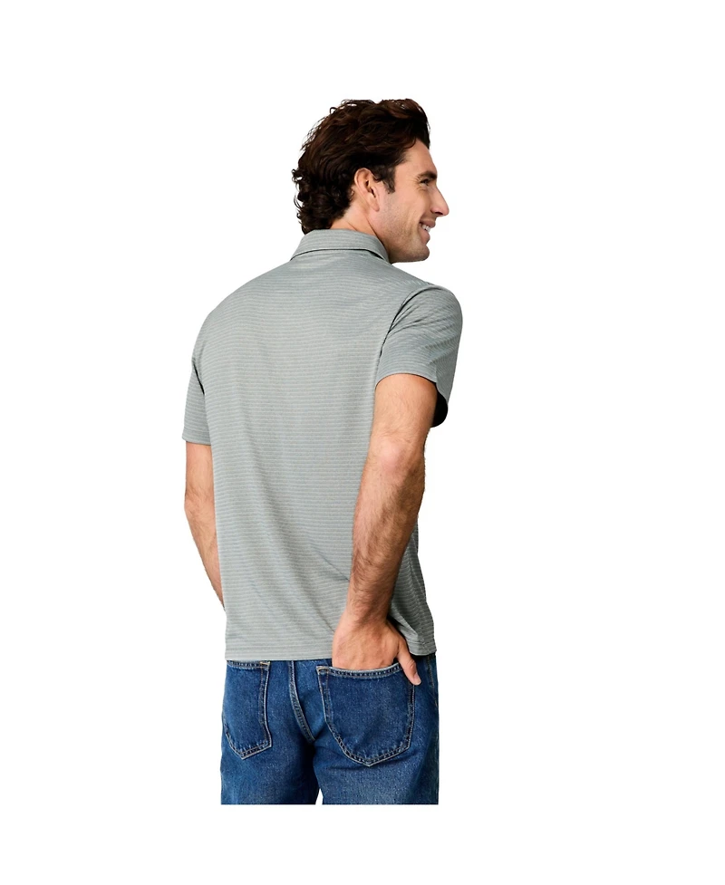 Free Country Men's Tech Jacquard Polo Shirt
