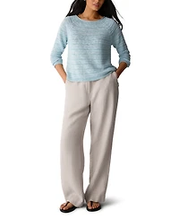 Eileen Fisher Women's Bateau Neck Textured Sweater