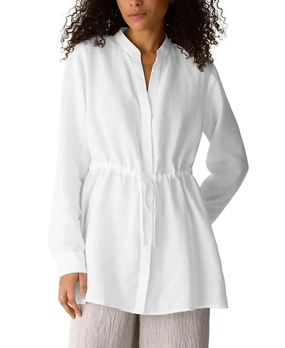 Eileen Fisher Women's Band Collar Long Shirt