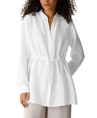 Eileen Fisher Women's Band Collar Long Shirt