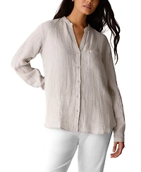 Eileen Fisher Women's Mandarin Collar Shirt