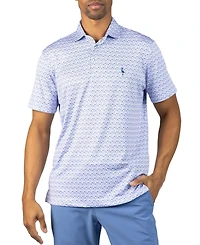 Tailorbyrd Men's Floral Chain Printed Performance Polo