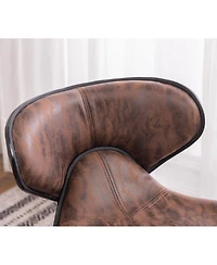 Streamdale Furniture Masaccio Leatherette Airlift Adjustable Swivel Barstools, Set of 2