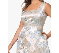 Xscape Plus Sleeveless Square Neck Long Dress