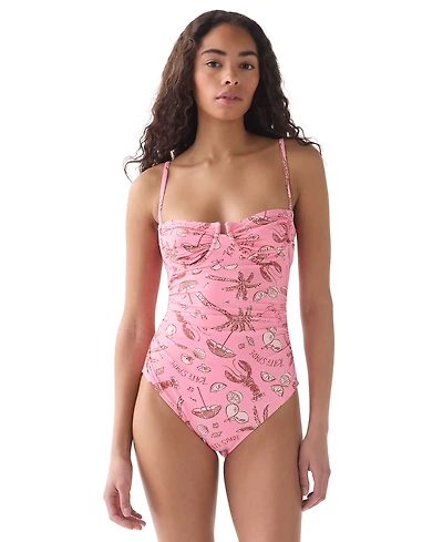 kate spade new york Women's Sweetheart Neck One-Piece Swimsuit