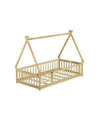 Streamdale Furniture Wood Full Size Loft Bed with Built-in Wardrobe, Desk, Storage Shelves and Drawers