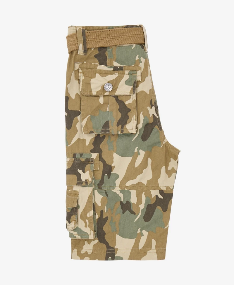 Raw X Big Boys Belted Twill Cargo Shorts