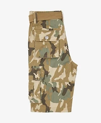 Raw X Big Boys Belted Twill Cargo Shorts