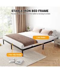 gaomon 8 Inch Metal Platform Bed Frame Mattress Support No Box Spring Easy Assembly Noise Free Heavy Duty