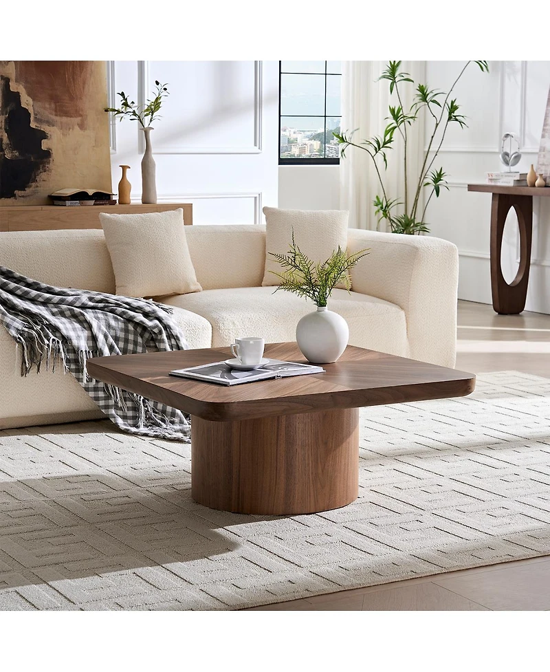 Streamdale Furniture Square Coffee Table, Modern Design for Living Room Use