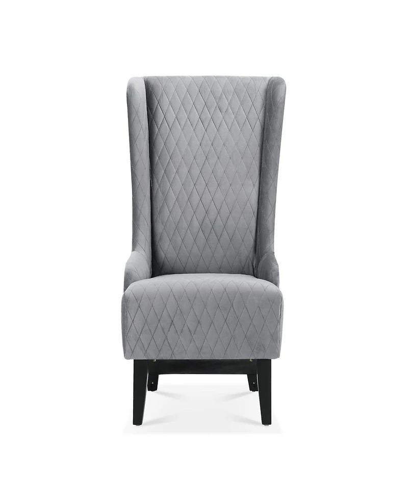 Streamdale Furniture Velvet High-Back Accent Chair
