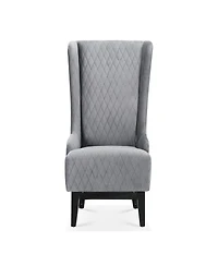 Streamdale Furniture Velvet High-Back Accent Chair