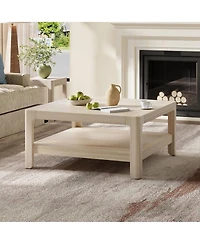 Streamdale Furniture Modern Farmhouse Coffee Table with Soft Rounded Profile