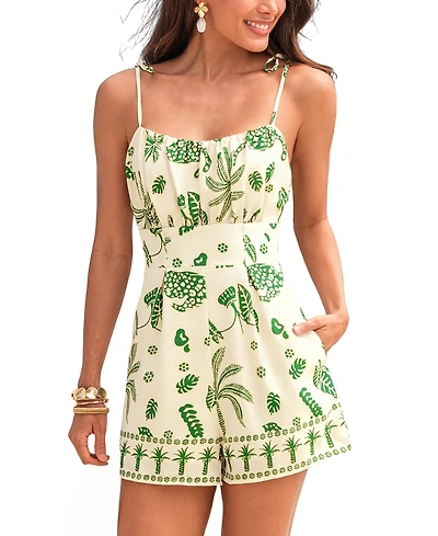 Cupshe Women's Sunburnt Tropical Romper