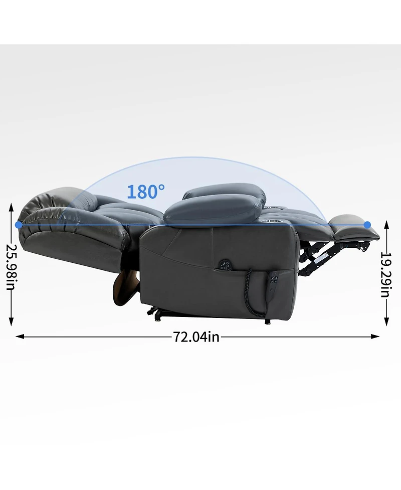 Streamdale Furniture Dual Motor Infinite Position Leatherair Power Lift Recliner Chair