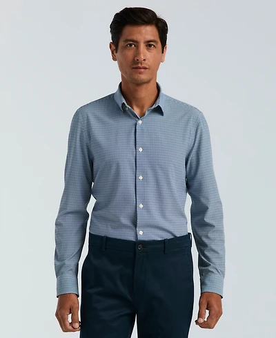 Perry Ellis Men's Slim-Fit Mini Geometric Print Shirt