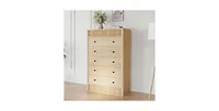 gaomon 5 Drawer Tall Dresser for Bedroom, 31.5" Wide Fluted Chest of Drawers, Modern Wood Storage Cabinet