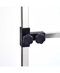 Aostirmotor 36" Folding Dog and Cat Grooming Table, Stainless Steel Top with Non-Slip Surface