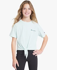 Champion Girls' 7-16 Tie-Front Short-Sleeve Top
