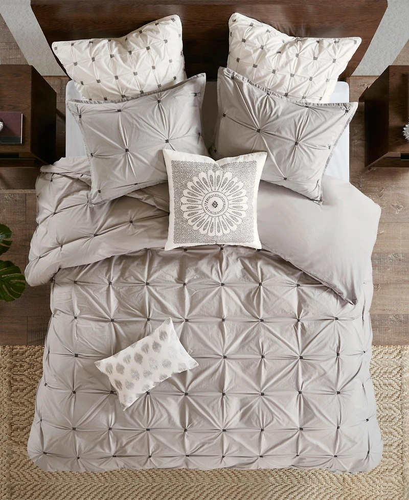 Ink+Ivy Sofia Embroidered Cotton Decorative Pillow, 20" x 20"