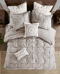 Ink+Ivy Sofia Embroidered Cotton Decorative Pillow, 20" x 20"