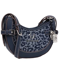 True Religion Blake Leopard Belted Hobo Bag