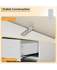 Gaomon 72" Tall Kitchen Pantry Storage Cabinet, Freestanding Cupboard with 1 Drawer & 4 Doors, 3 Adjustable Shelves, Large Storage Cabinet