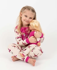 Leveret Toddler Girls 2T-5T Matching Doll Snug-Fit Cotton Long Sleeve Pajamas