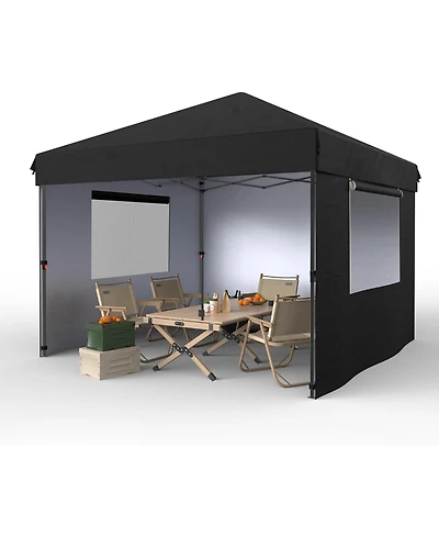 Gaomon Pop Up Canopy Tent 10x10 Outdoor Canopy tz Set Up Heavy Duty Commercial Instant Tent Shelter, 3-Sidewall