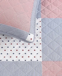 Tommy Hilfiger Ithaca Americana Patchwork Cotton Reversible 3-Pc. Quilt Set, King