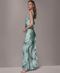 Donna Karan New York Women's Sleeveless Print Maxi Dress