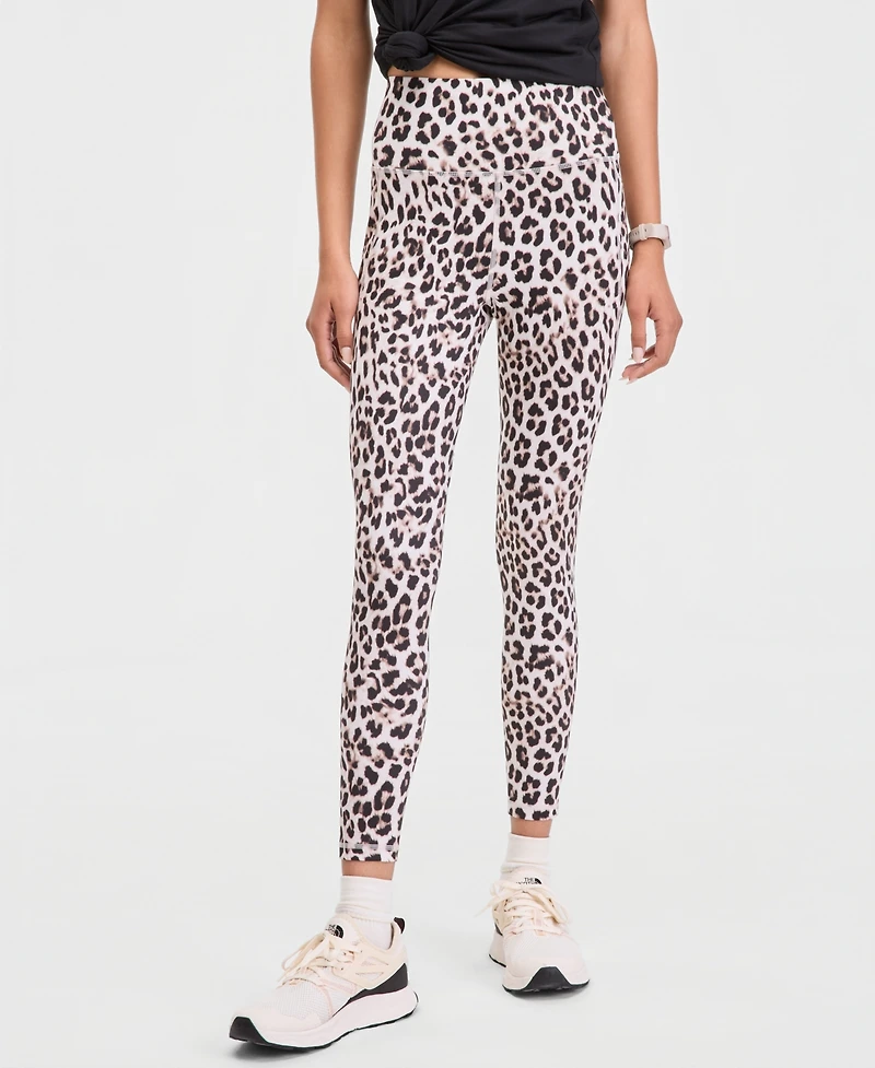 Id Ideology Women's Cheetah-Print 7/8 Compression Leggings, Macy's Exclusive