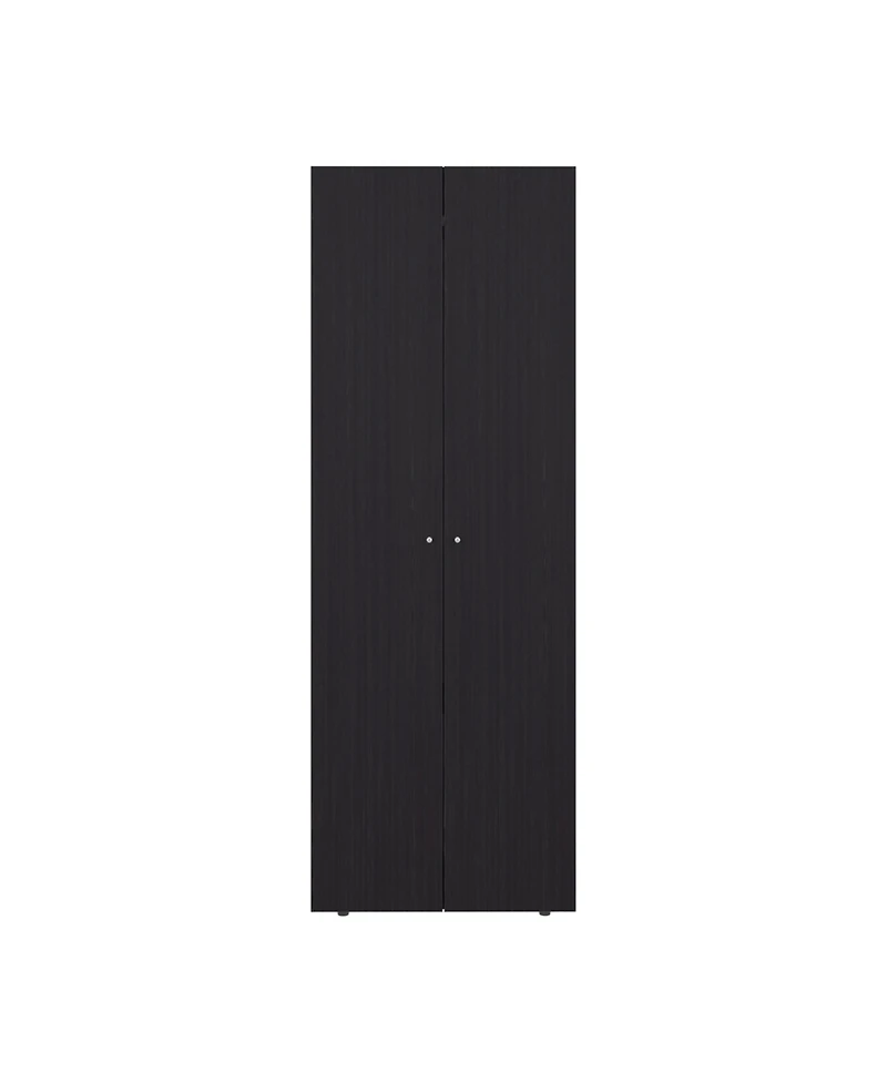 flynama Home 2 Doors Closet System Armoire Hanging Rod Storage Shelf, Modern Bedroom Organization Storage