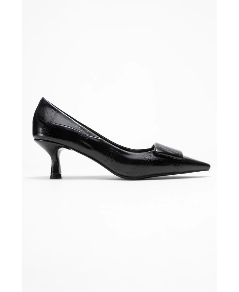 Prologue Shoes Women's Marcia Buckle Pointed Toe Pump