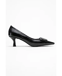 Prologue Shoes Women's Marcia Buckle Pointed Toe Pump