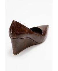 Prologue Shoes Women's Puera Pointed Toe Wedge Pump