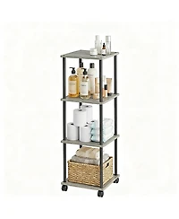 Yigii Mobile Storage Rack with Locking Wheels for Bathroom, Kitchen, Laundry