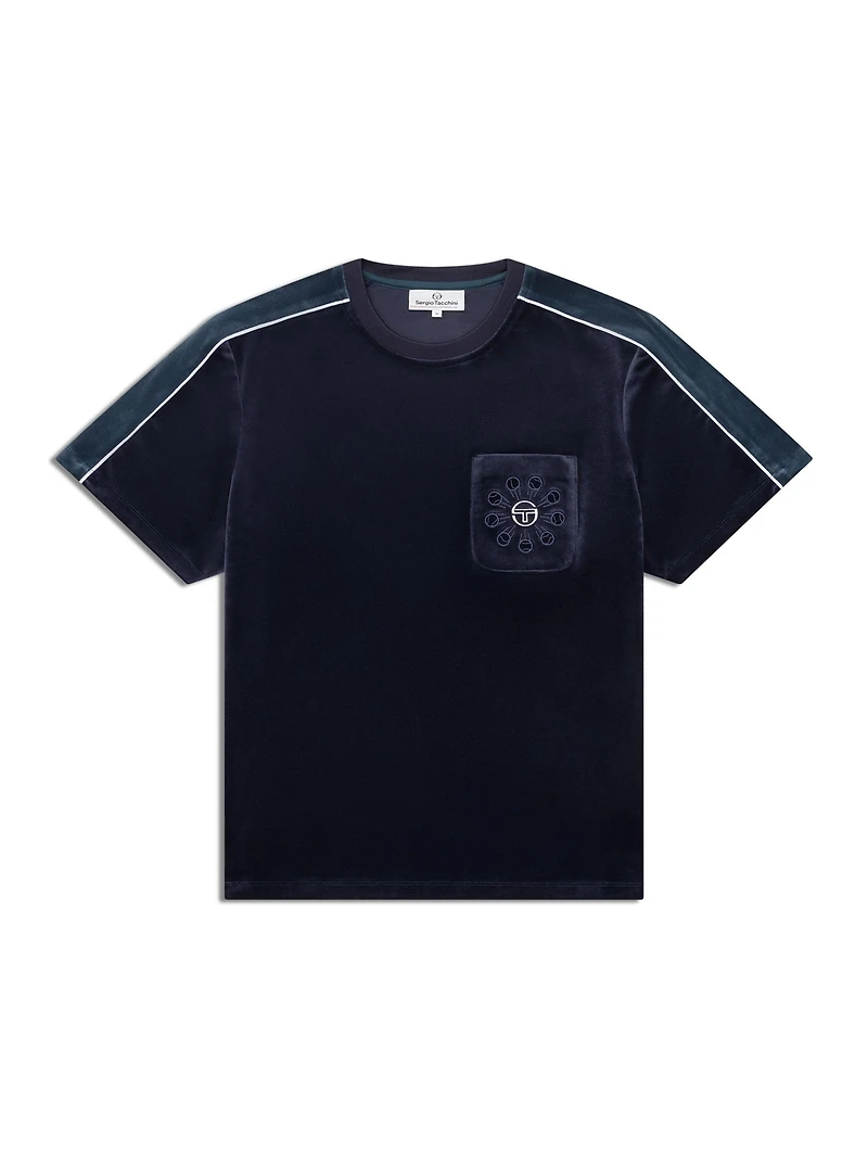 Sergio Tacchini Men's Cresta Velour Pocket T-shirt