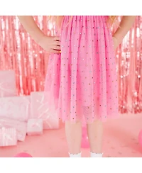 Sweet Wink Toddler Girls Raspberry Rhinestone Short Sleeve Tutu Dress