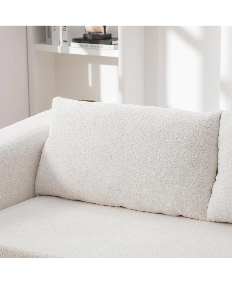 Streamdale Furniture 71" 2-in-1 Pull Out Foldable Loveseat Sofa Bed with Pillows, Convertible Sleeper Couch