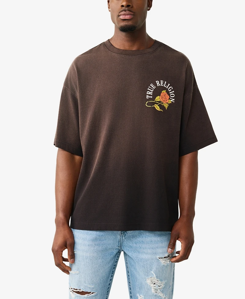 True Religion Men's Short-Sleeve Graphic Oversized T-Shirt