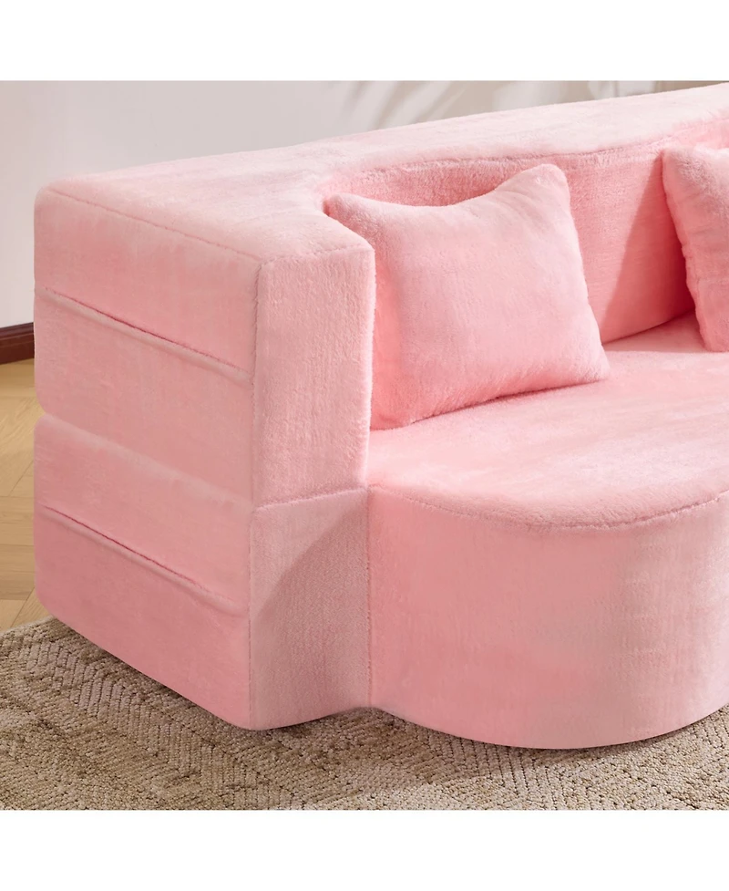 Streamdale Furniture 71" Folding Sofa Bed, Chenille Futon, Convertible