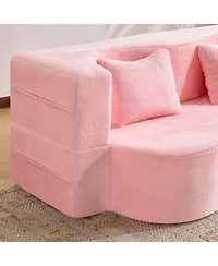 Streamdale Furniture 71" Folding Sofa Bed, Chenille Futon, Convertible