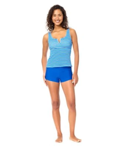 Raisins Womens Negril Stripe Tankini Top Surf Swim Short Bottoms