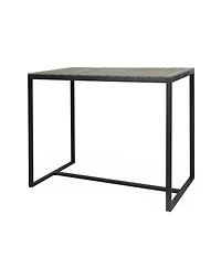 Streamdale Furniture Ernesto Acacia Wood Modern Industrial Outdoor Bar Table