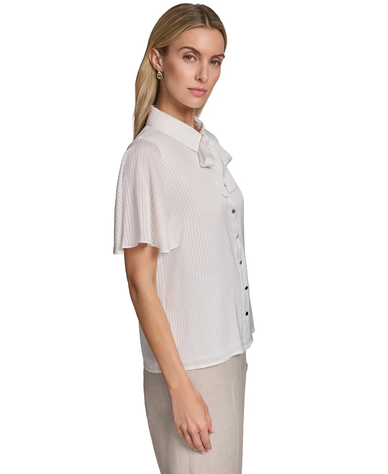 Calvin Klein Women's Collared Neck Top