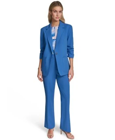 Calvin Klein Womens One Button Jacket Modern Fit Straight Pants