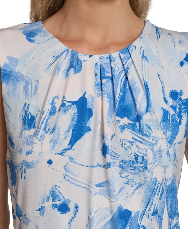 Calvin Klein Women's Pleated Crew Neck Camisole Top